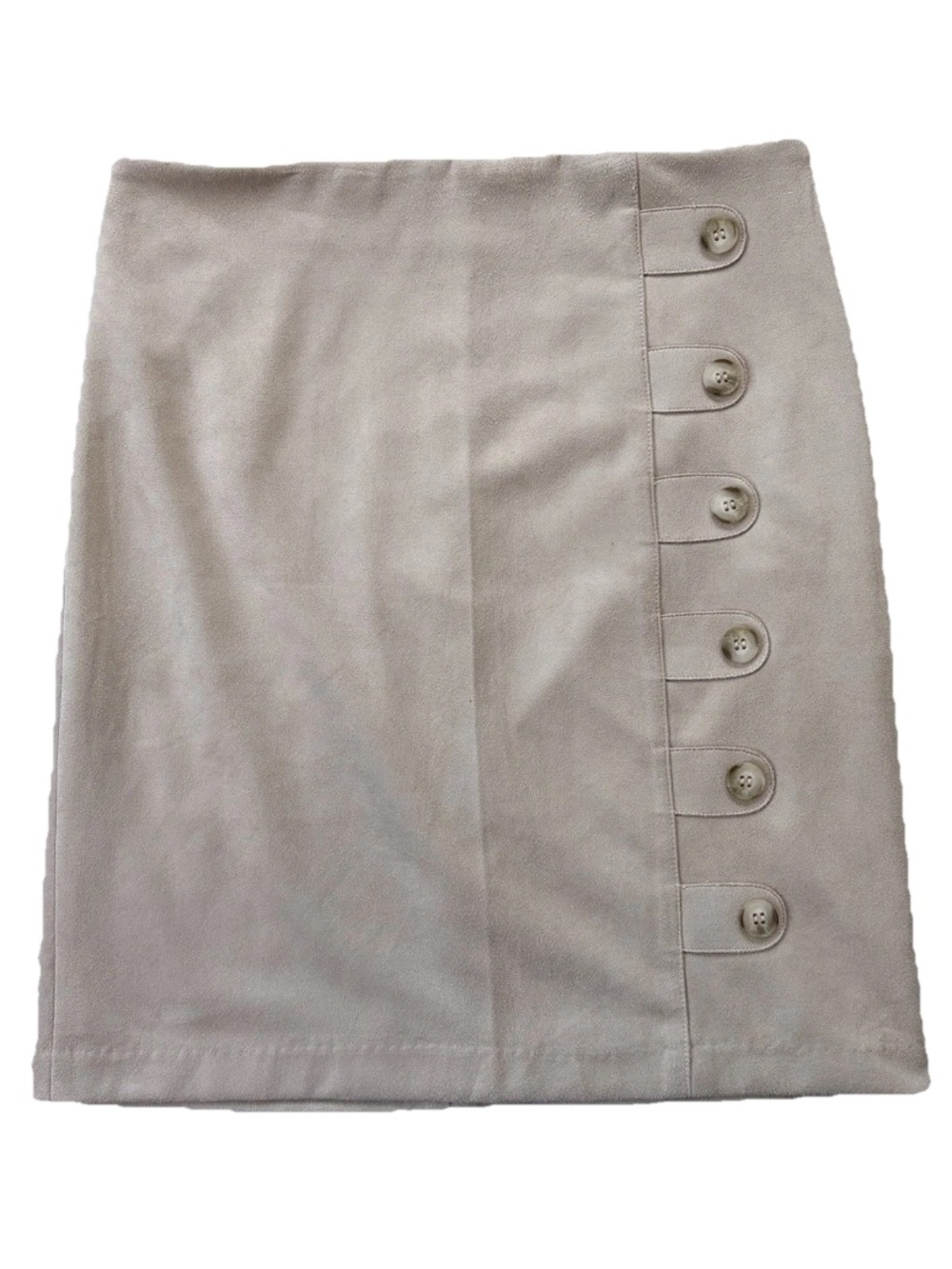 J.McLaughlin Raven Suede Like Knee Length Pencil Skirt light camel size 6